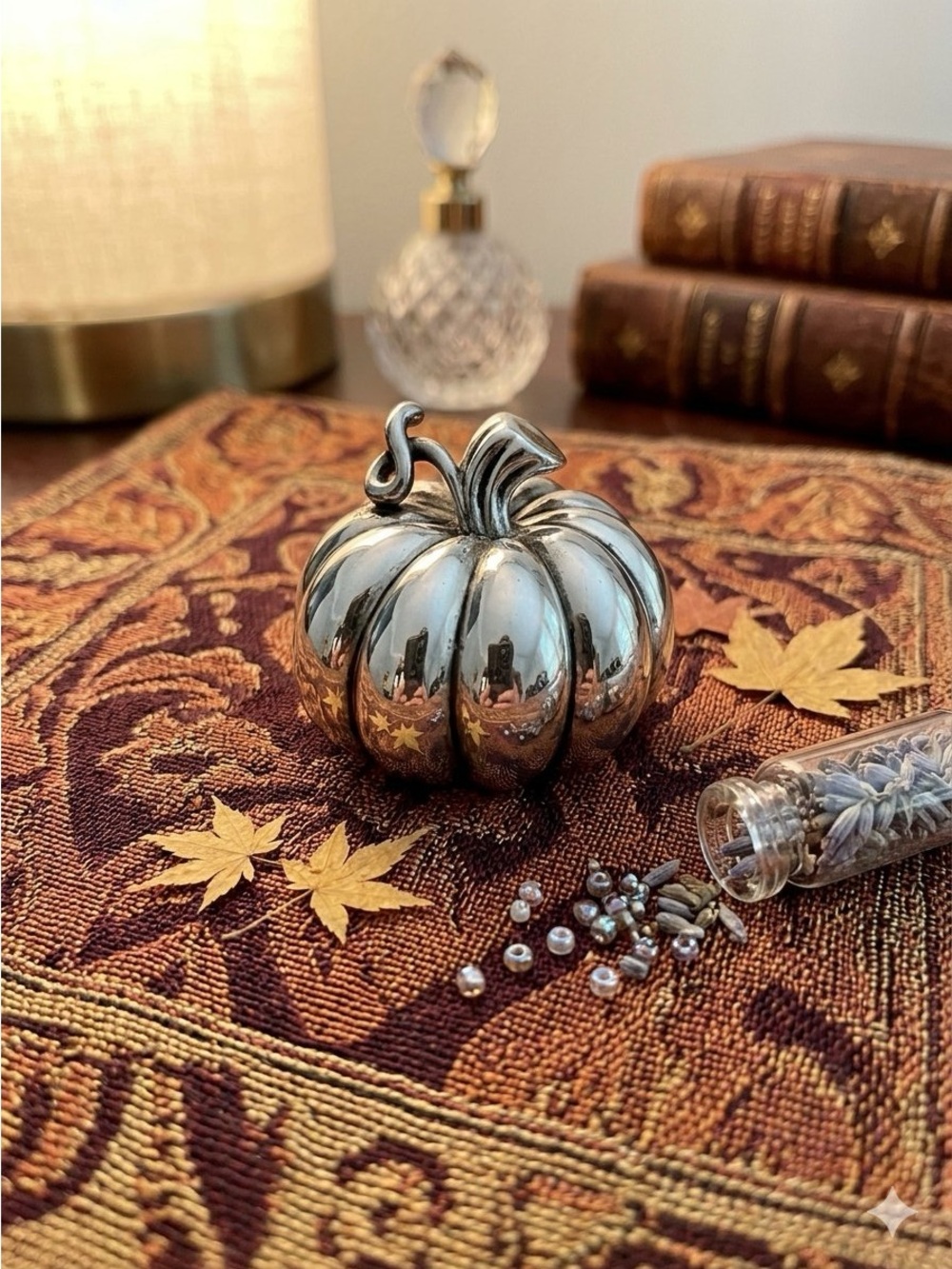 Vintage Best Silver Pumpkin Broach